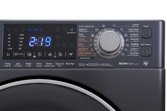 Máy giặt Panasonic Inverter 10.5 Kg NA-V105FX2BV Màu Đen - Bạc