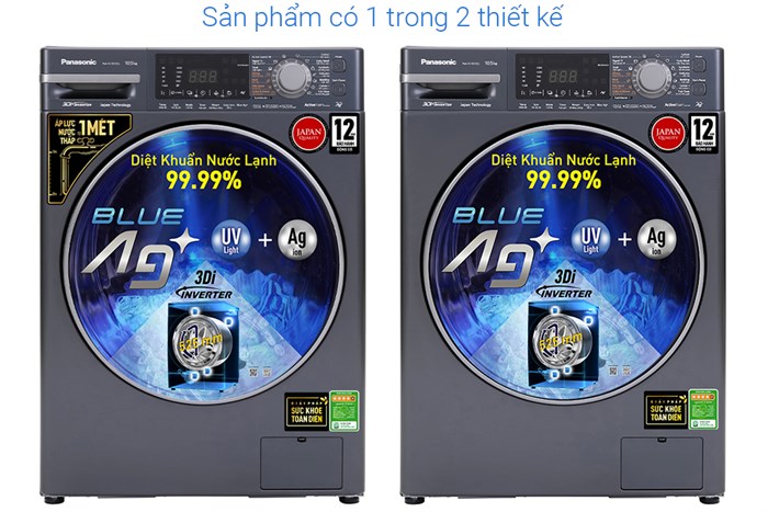 Máy giặt Panasonic Inverter 10.5 Kg NA-V105FX2BV Màu Đen - Bạc