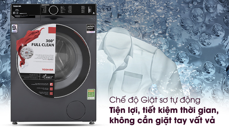 Máy giặt Toshiba Inverter 9.5 Kg TW-BK105G4V(MG) - Chế độ giặt sơ tự động