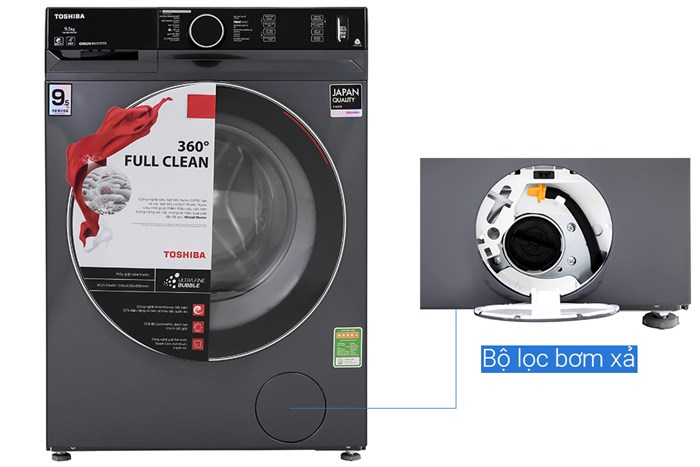 Máy giặt Toshiba Inverter 9.5 Kg TW-BK105G4V(MG) Màu Xám đậm