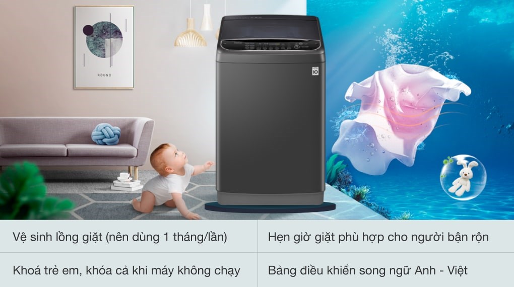 Máy giặt LG Inverter 11 kg TH2111SSAB