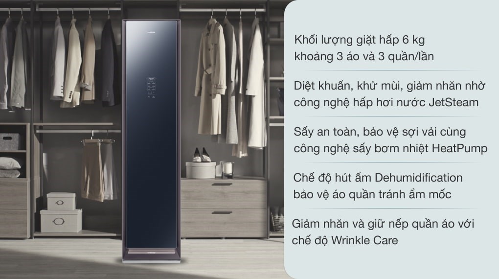 Tủ chăm sóc áo quần thông minh Samsung DF60R8600CG/SV