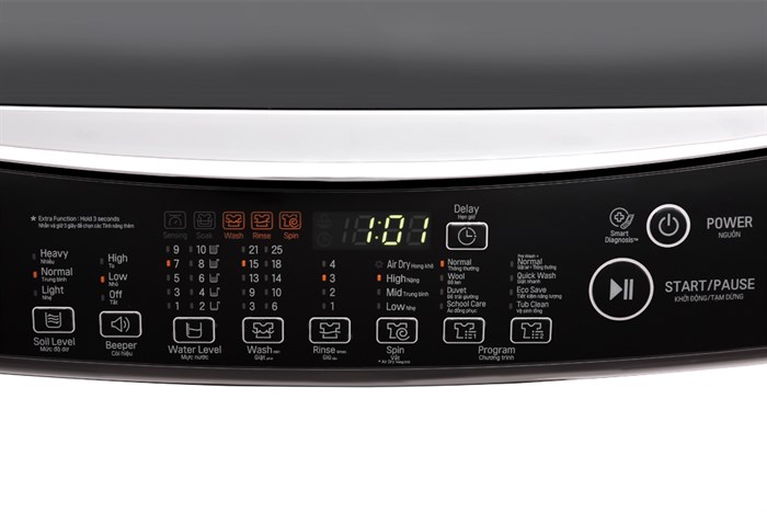 Máy giặt LG TurboDrum Inverter 9 kg T2109VSAB Màu Xám