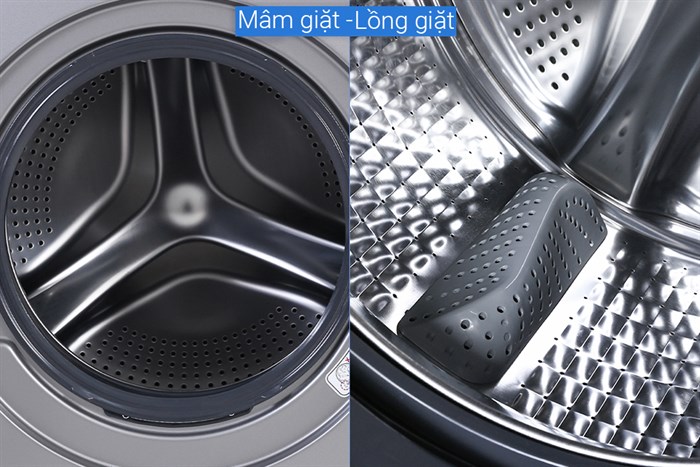 Máy giặt Aqua Inverter 10.5 KG AQD-DD1050E S Màu Bạc