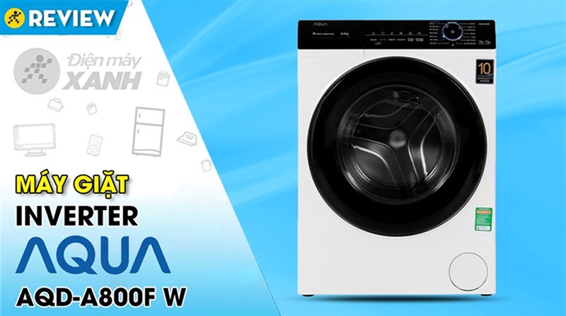 Máy giặt Aqua Inverter 8 KG AQD-A800F W