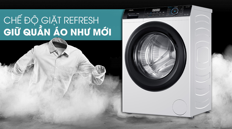 Máy giặt Aqua Inverter 8 KG AQD-A800F W - giúp quần áo luôn như mới Máy giặt Aqua Inverter 8 KG AQD-A800F W - giúp quần áo luôn như mới
