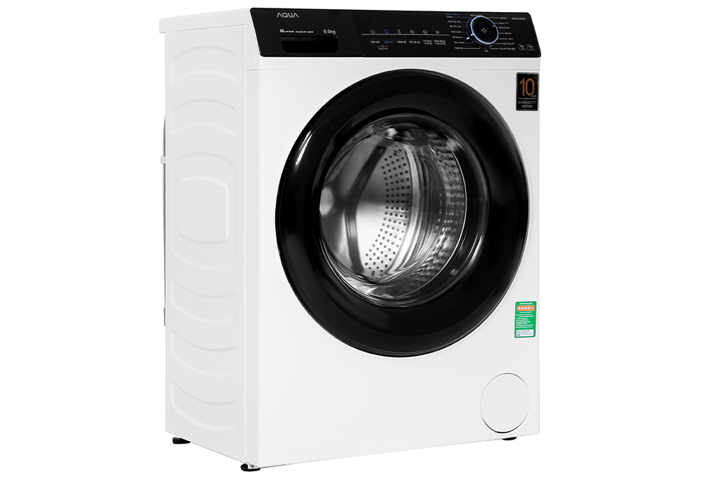 Siêu thị máy giặt Aqua Inverter 8 KG AQD-A800F W