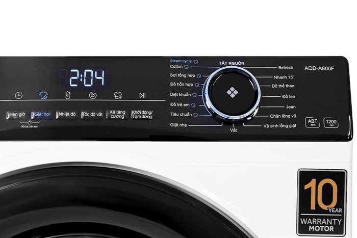 Máy giặt Aqua Inverter 8 KG AQD-A800F W Màu Trắng