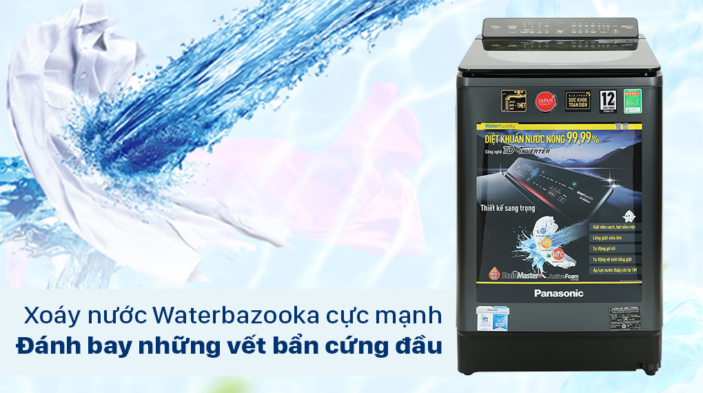 Máy giặt Panasonic NA-FD14V1BRV - WaterBazooka