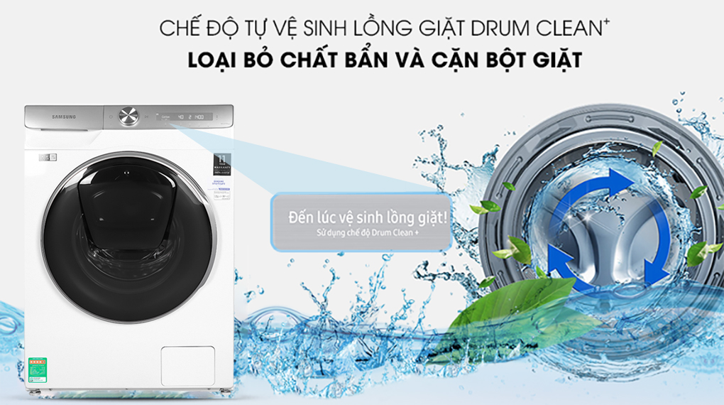 Máy giặt Samsung Inverter 9 kg WW90TP54DSH / SV - Làm sạch lồng giặt