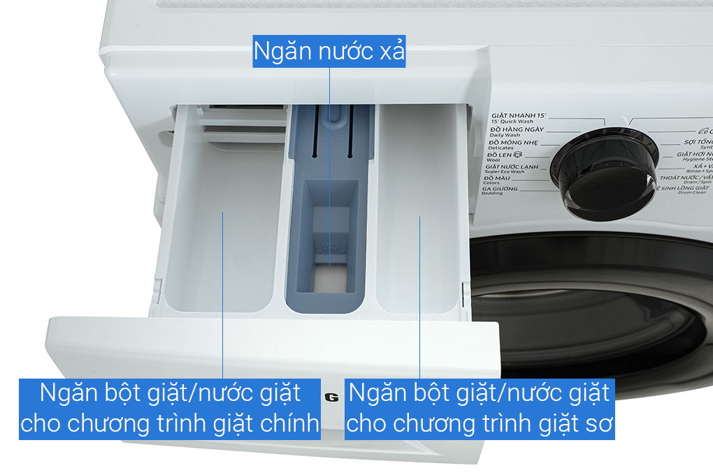 Máy giặt Samsung Inverter 10 kg WW10TA046AE/SV Màu Trắng