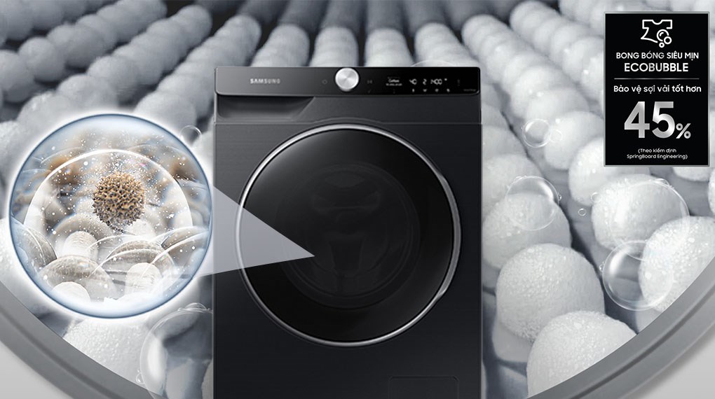 Máy giặt sấy Samsung AI Inverter 14kg WD14TP44DSB/SV
