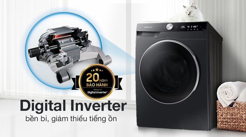 Máy giặt sấy Samsung AI Inverter 14kg WD14TP44DSB/SV