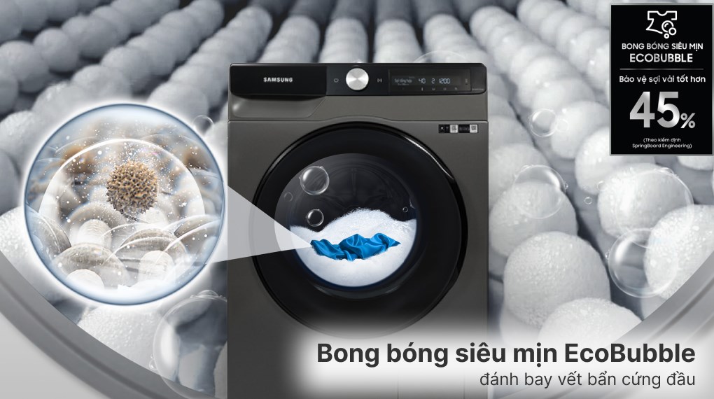 Máy giặt sấy Samsung AI Ecobubble Inverter giặt 11 kg - sấy 7 kg WD11T734DBX/SV