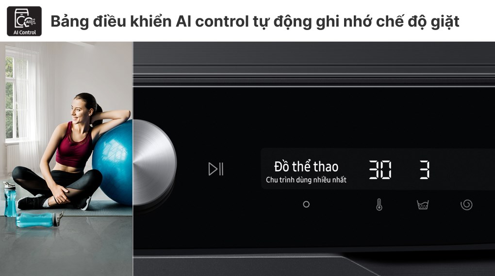 Máy giặt sấy Samsung AI Ecobubble Inverter giặt 11 kg - sấy 7 kg WD11T734DBX/SV