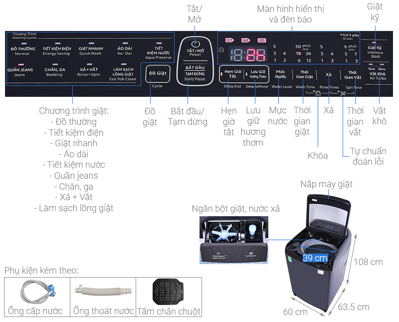 Máy giặt Samsung DD Inverter 10 Kg WA10T5260BV/SV