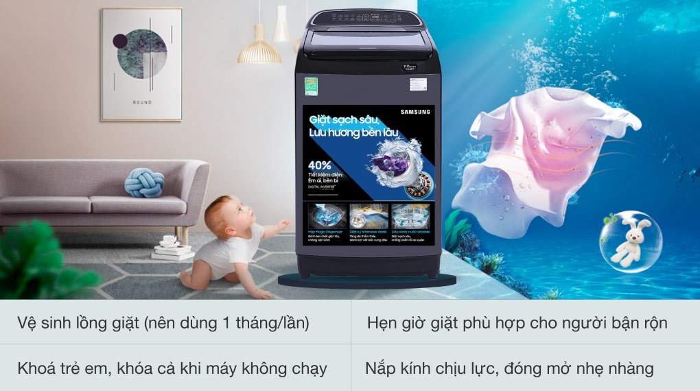 Máy giặt Samsung Inverter 10 Kg WA10T5260BV/SV