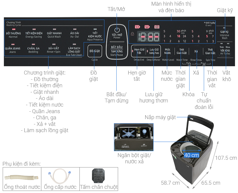 Máy giặt Samsung DD Inverter 11kg WA11T5260BV/SV