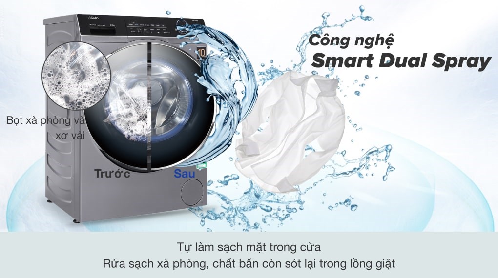 Máy giặt Aqua Inverter 9.0 KG AQD-A900F S