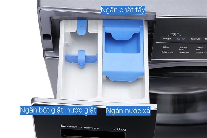 Máy giặt Aqua Inverter 9.0 KG AQD-A900F S Màu Bạc