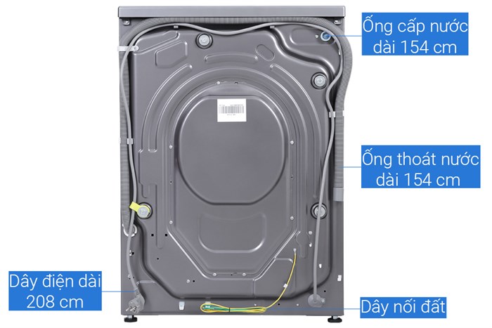 Máy giặt Aqua Inverter 9.0 KG AQD-A900F S Màu Bạc