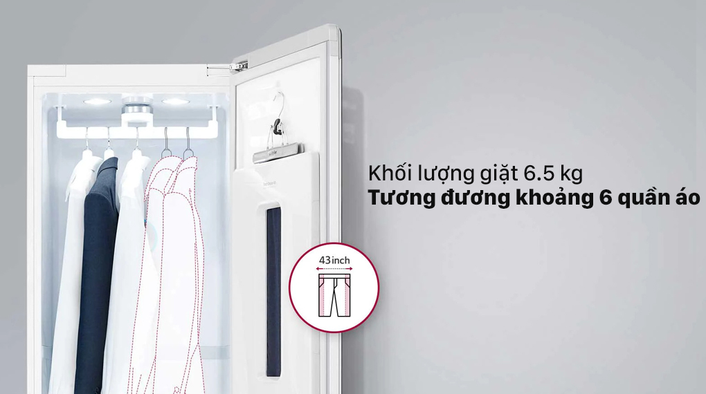 Tủ chăm sóc quần áo thông minh LG S5MB - Khối lượng giặt hấp 6.5 kg