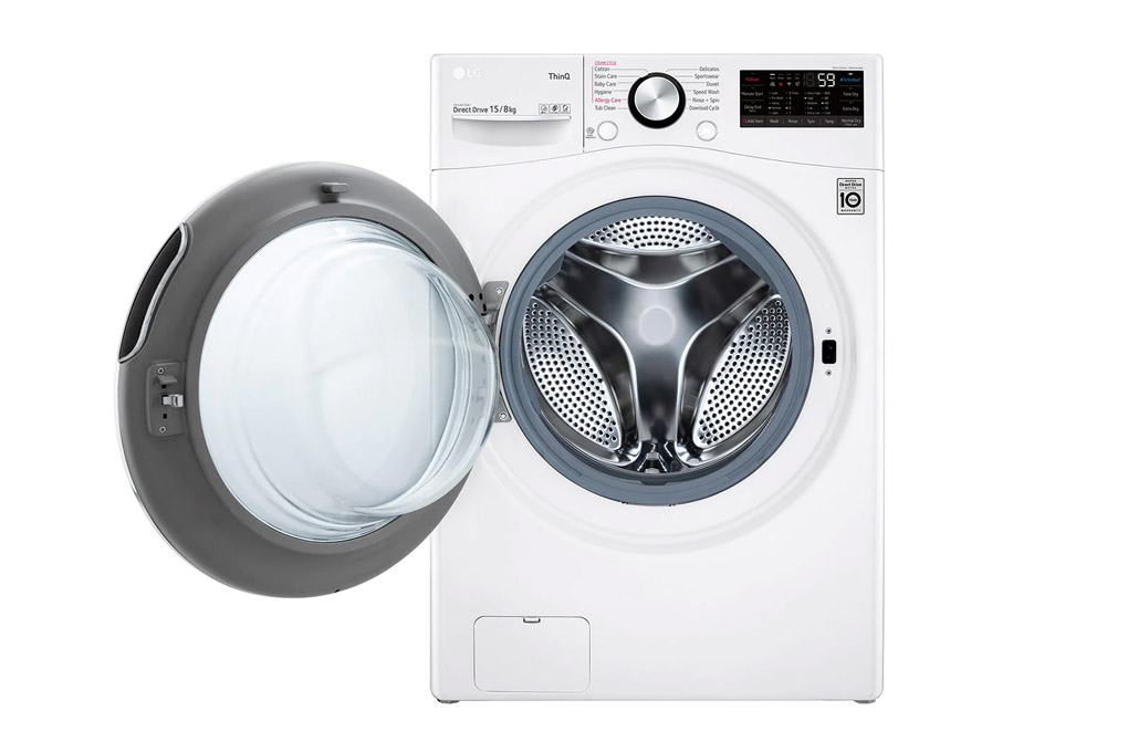 Máy giặt sấy LG Inverter 15 Kg F2515RTGW chính hãng