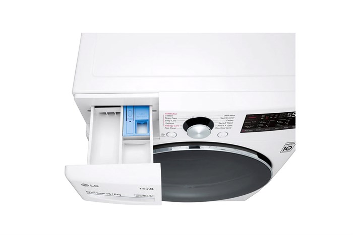 Máy giặt sấy LG AI DD Inverter giặt 15 kg - sấy 8 kg F2515RTGW Màu Trắng