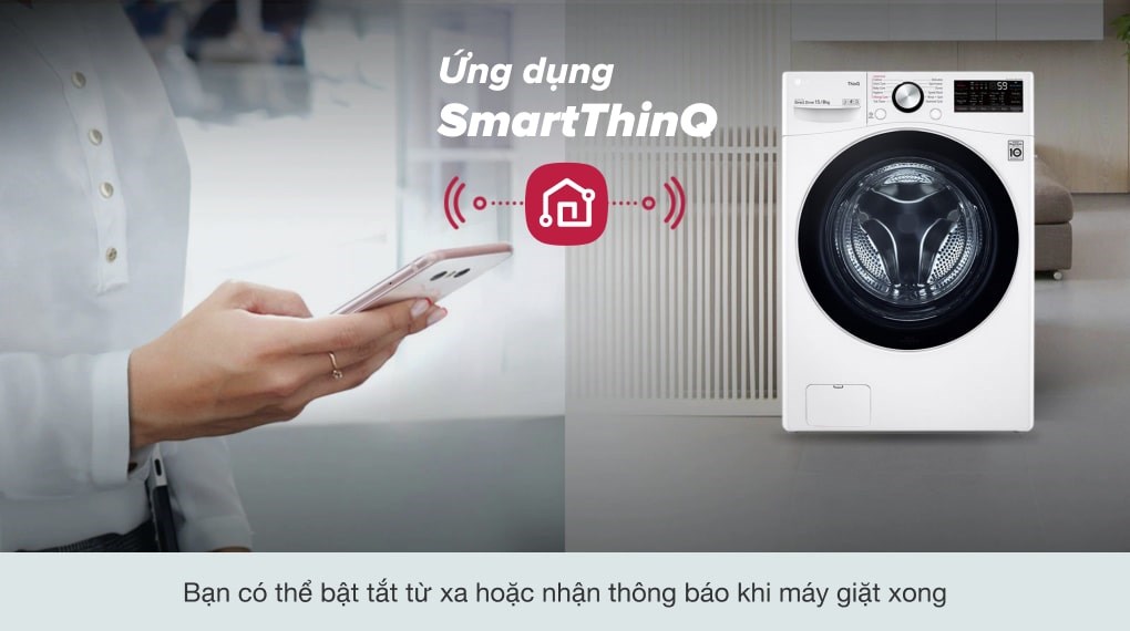 Máy giặt sấy LG AI DD Inverter giặt 15 kg - sấy 8 kg F2515RTGW