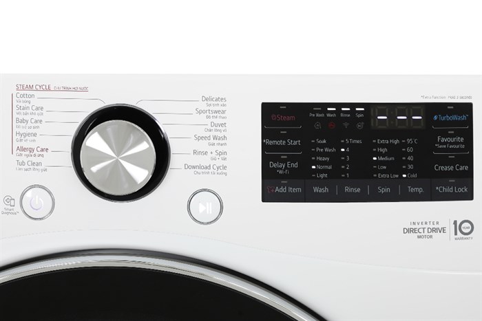 Máy giặt LG AI DD Inverter 15 Kg F2515STGW Màu Trắng