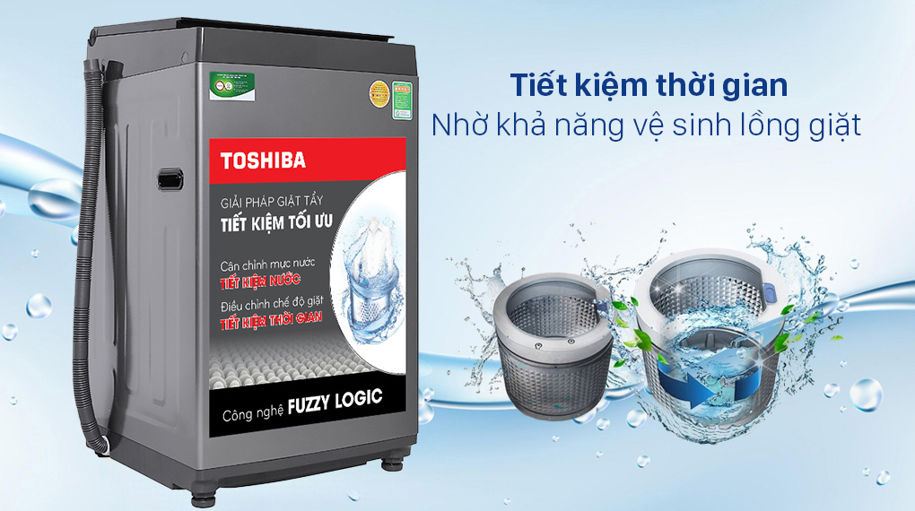 Máy giặt Toshiba 7 Kg AW-L805AV (SG) - Vệ sinh lồng giặt