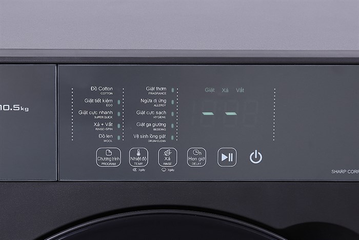 Máy giặt Sharp Inverter 10.5 Kg ES-FK1054SV-G Màu Xám