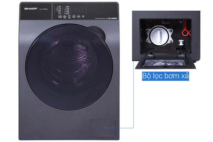 Máy giặt Sharp Inverter 10.5 Kg ES-FK1054SV-G Màu Xám