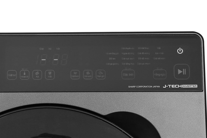 Máy giặt Sharp Inverter 12.5 Kg ES-FK1252PV-S Màu Đen
