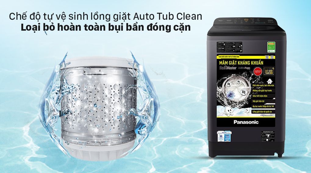 Máy giặt Panasonic 9 Kg NA-F90A9BRV - Auto Tub Clean