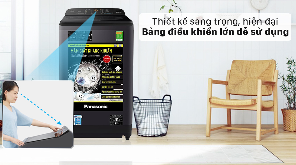 Máy giặt Panasonic 9 Kg NA-F90A9BRV- Thiết kế