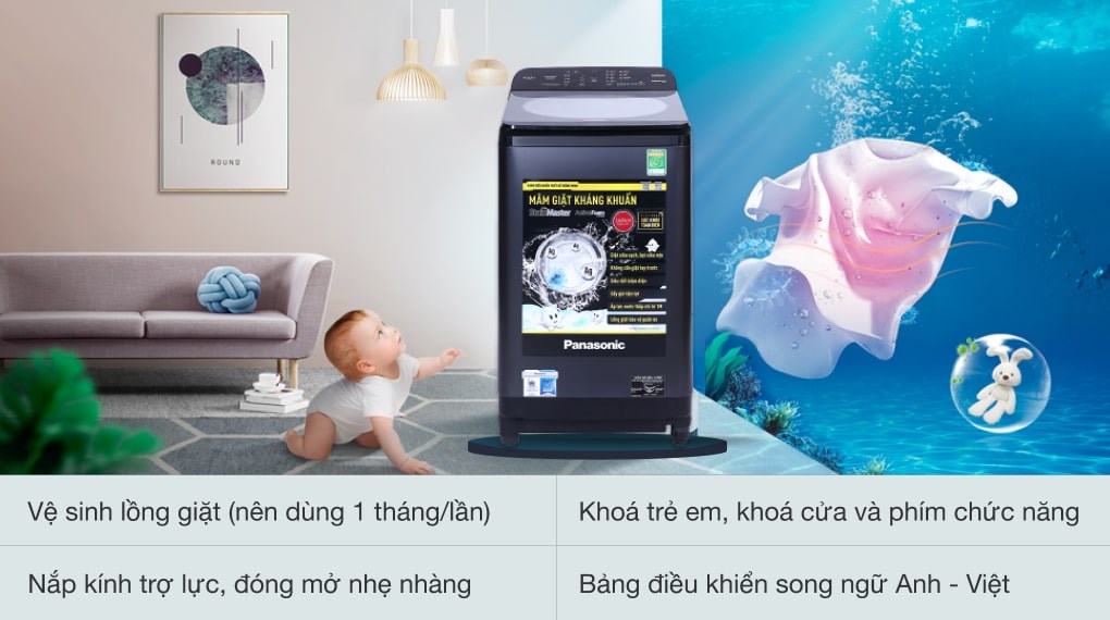 Máy giặt Panasonic 10 Kg NA-F100A9BRV - 10