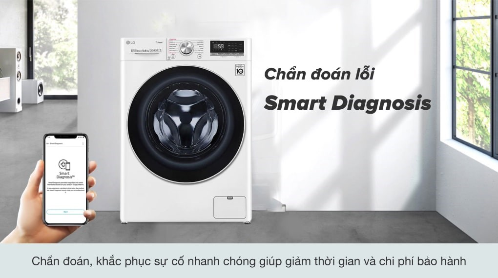 Máy giặt LG AI DD Inverter 10.5 kg FV1450S3W2