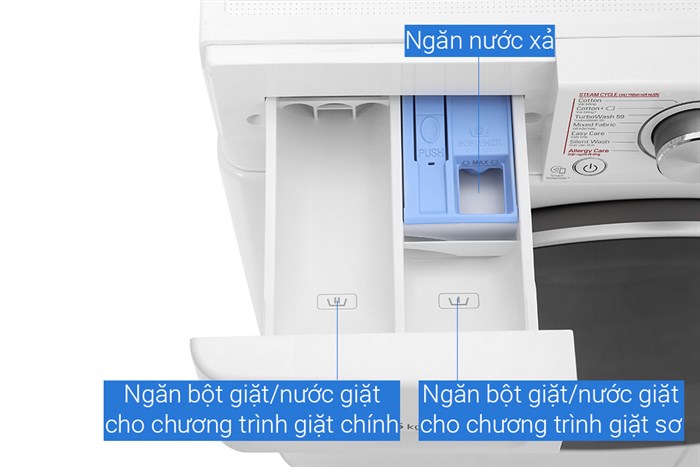 Máy giặt LG AI DD Inverter 10.5 kg FV1450S3W2 Màu Trắng