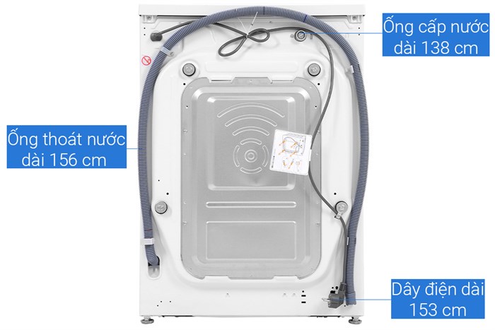 Máy giặt LG AI DD Inverter 10.5 kg FV1450S3W2 Màu Trắng