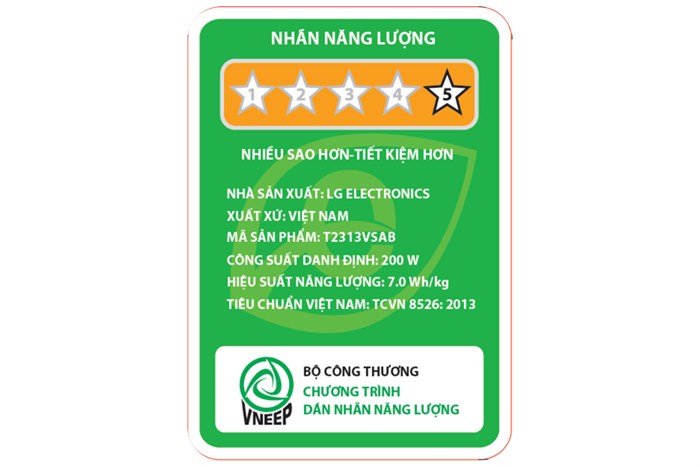 Máy giặt LG TurboWash3D Inverter 13 kg T2313VSAB Màu Đen - Xám