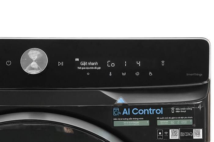 Máy giặt sấy Samsung Inverter giặt 21 kg - sấy 12 kg WD21T6500GV/SV Màu Đen