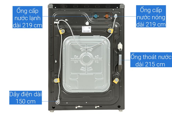 Máy giặt sấy Samsung Inverter giặt 21 kg - sấy 12 kg WD21T6500GV/SV Màu Đen