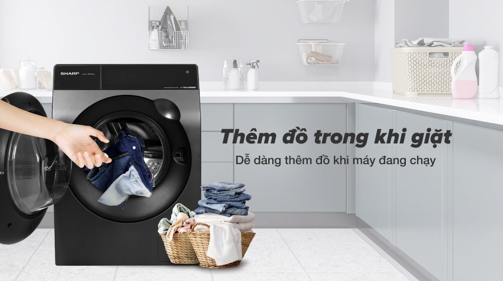 Máy giặt Sharp Inverter 12.5 Kg  ES-FK1252SV-G
