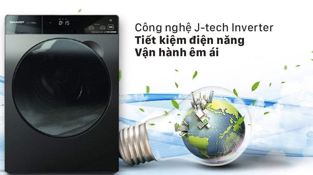 Máy giặt Sharp Inverter 9.5 Kg ES-FK954SV-G - 3