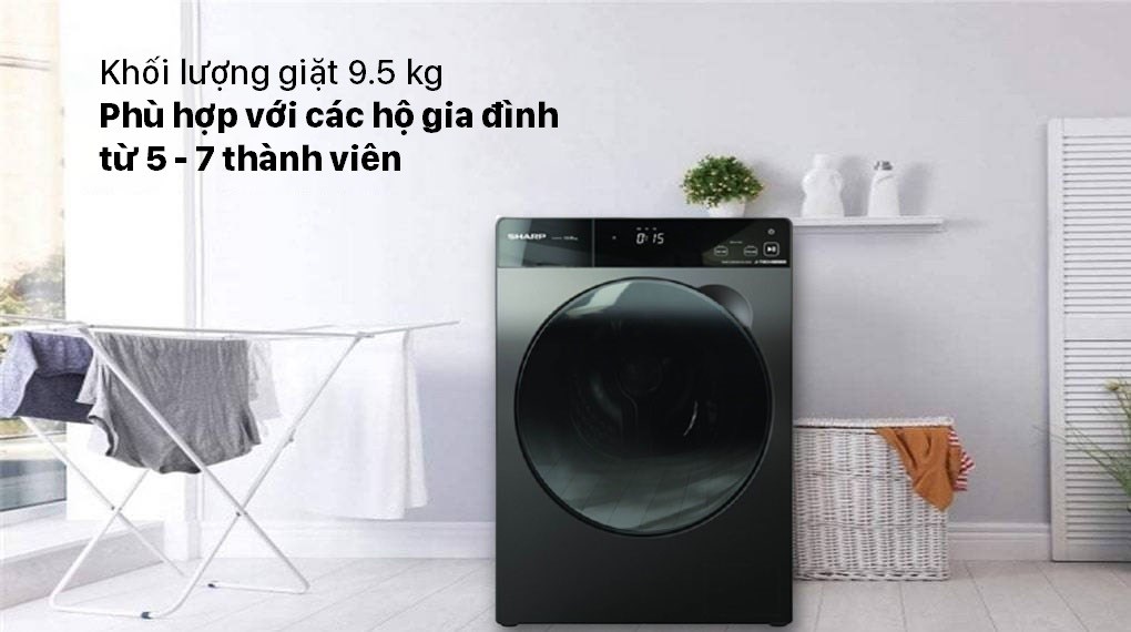 Máy giặt Sharp Inverter 9.5 Kg ES-FK954SV-G - 16