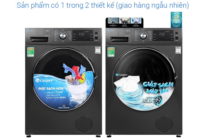 Máy giặt Casper Inverter 12.5 kg  WF-125I140BGB Màu Ghi