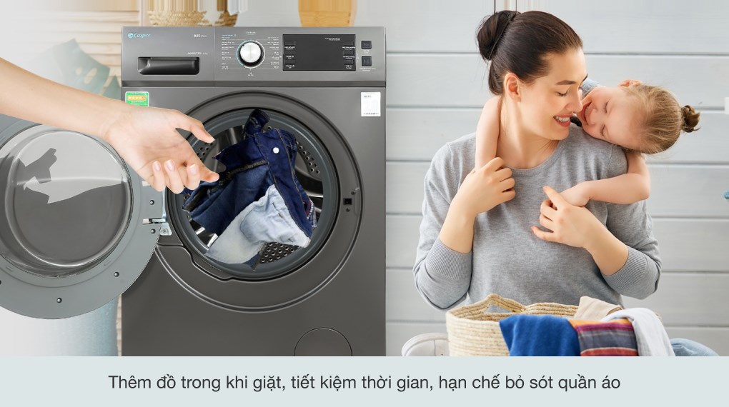 Máy giặt Casper Inverter 10.5 kg WF-105I150BGB