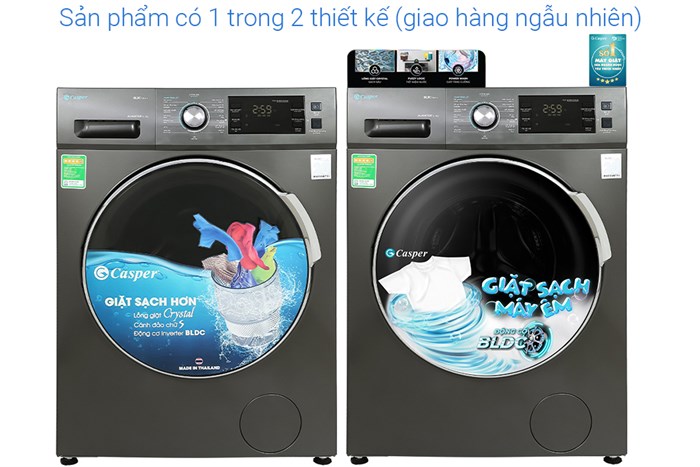 Máy giặt Casper Inverter 10.5 kg WF-105I150BGB Màu Ghi