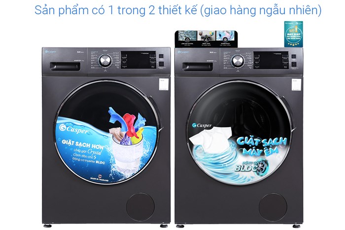 Máy giặt Casper Inverter 8.5 kg  WF-85I140BGB Màu Ghi